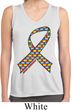 Autism Awareness Ribbon Ladies Sleeveless Moisture Wicking Shirt