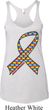 Autism Awareness Ribbon Ladies Tri Blend Racerback Tank Top