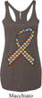 Autism Awareness Ribbon Ladies Tri Blend Racerback Tank Top