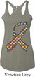 Autism Awareness Ribbon Ladies Tri Blend Racerback Tank Top