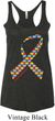 Autism Awareness Ribbon Ladies Tri Blend Racerback Tank Top
