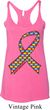 Autism Awareness Ribbon Ladies Tri Blend Racerback Tank Top