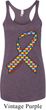 Autism Awareness Ribbon Ladies Tri Blend Racerback Tank Top
