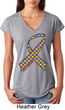 Autism Awareness Ribbon Ladies Tri Blend V-Neck Shirt