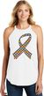 Autism Awareness Ribbon Ladies Tri Rocker Tank Top