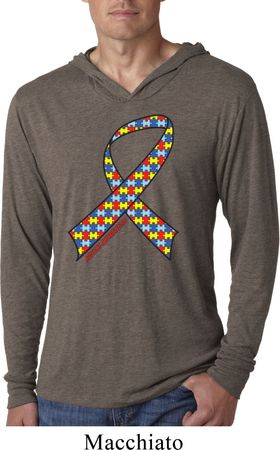 Autism Awareness Ribbon Lightweight Hoodie Shirt