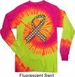 Autism Awareness Ribbon Long Sleeve Tie Dye Shirt