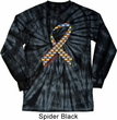 Autism Awareness Ribbon Long Sleeve Tie Dye Shirt