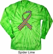 Autism Awareness Ribbon Long Sleeve Tie Dye Shirt