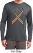 Autism Awareness Ribbon Mens Dry Wicking Long Sleeve Shirt