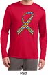 Autism Awareness Ribbon Mens Dry Wicking Long Sleeve Shirt