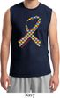 Autism Awareness Ribbon Mens Muscle Shirt