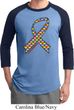 Autism Awareness Ribbon Mens Raglan Shirt