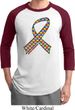 Autism Awareness Ribbon Mens Raglan Shirt