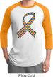 Autism Awareness Ribbon Mens Raglan Shirt