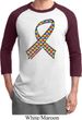 Autism Awareness Ribbon Mens Raglan Shirt
