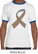 Autism Awareness Ribbon Mens Ringer Shirt