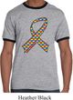 Autism Awareness Ribbon Mens Ringer Shirt