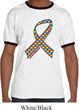 Autism Awareness Ribbon Mens Ringer Shirt