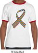 Autism Awareness Ribbon Mens Ringer Shirt