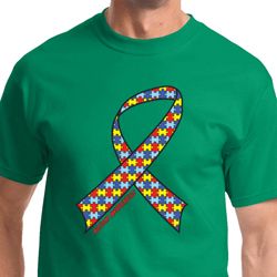 Autism Awareness Ribbon Mens Shirts