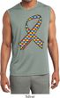 Autism Awareness Ribbon Mens Sleeveless Moisture Wicking Shirt