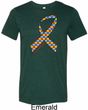 Autism Awareness Ribbon Mens Tri Blend Crewneck Shirt