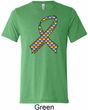 Autism Awareness Ribbon Mens Tri Blend Crewneck Shirt
