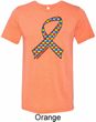 Autism Awareness Ribbon Mens Tri Blend Crewneck Shirt