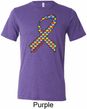 Autism Awareness Ribbon Mens Tri Blend Crewneck Shirt