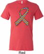 Autism Awareness Ribbon Mens Tri Blend Crewneck Shirt