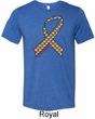 Autism Awareness Ribbon Mens Tri Blend Crewneck Shirt