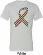 Autism Awareness Ribbon Mens Tri Blend Crewneck Shirt