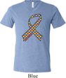 Autism Awareness Ribbon Mens Tri Blend V-neck Shirt