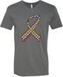 Autism Awareness Ribbon Mens V-neck