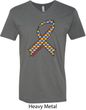 Autism Awareness Ribbon Mens V-neck