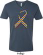 Autism Awareness Ribbon Mens V-neck