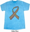Autism Awareness Ribbon Mineral Tie Dye Shirt