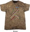 Autism Awareness Ribbon Mineral Tie Dye Shirt