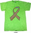 Autism Awareness Ribbon Mineral Tie Dye Shirt