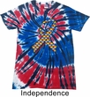 Autism Awareness Ribbon Patriotic Tie Dye Shirt
