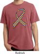 Autism Awareness Ribbon Pigment Dyed Shirt