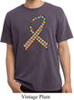 Autism Awareness Ribbon Pigment Dyed Shirt