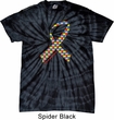 Autism Awareness Ribbon Spider Tie Dye Shirt