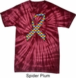 Autism Awareness Ribbon Spider Tie Dye Shirt