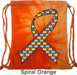 Autism Awareness Ribbon Tie Dye Bag