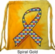 Autism Awareness Ribbon Tie Dye Bag