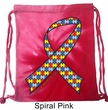 Autism Awareness Ribbon Tie Dye Bag