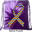 Autism Awareness Ribbon Tie Dye Bag