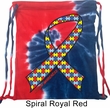 Autism Awareness Ribbon Tie Dye Bag
